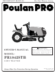 Poulan Pro 183249 Owner's Manual