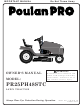 Poulan Pro 184314 Owner's Manual