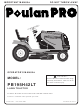 Poulan Pro 411287 Operator's Manual