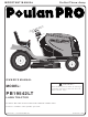 Poulan Pro 413420 Owner's Manual