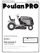 Poulan Pro 413437 Operator's Manual
