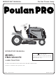 Poulan Pro 418757 Operator's Manual