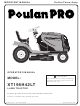 Poulan Pro 419756 Operator's Manual