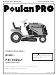 Poulan Pro 96042003503 Operator's Manual