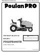 Poulan Pro PD22PH48STB Owner's Manual