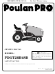 Poulan Pro PDGT26H48B Owner's Manual