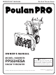 Poulan Pro 183618 Owner's Manual
