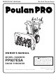 Poulan Pro 183616 Owner's Manual