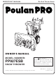 Poulan Pro 187879 Owner's Manual