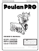 Poulan Pro 187883 Owner's Manual