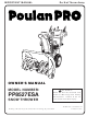 Poulan Pro 187887 Owner's Manual