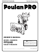 Poulan Pro 192034 Owner's Manual
