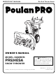 Poulan Pro 192039 Owner's Manual