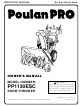 Poulan Pro 192046 Owner's Manual