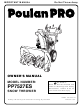 Poulan Pro 199434 Owner's Manual