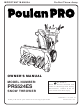 Poulan Pro 421283 Owner's Manual