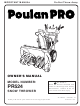 Poulan Pro 421466 Owner's Manual