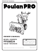 Poulan Pro 428701 Owner's Manual