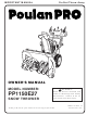 Poulan Pro 429264 Owner's Manual