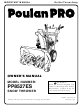 Poulan Pro 96192001100 Owner's Manual
