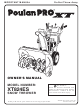 Poulan Pro 96192003300 Owner's Manual