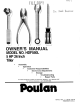 Poulan Pro 181102 Owner's Manual