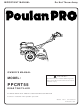 Poulan Pro 403701 Owner's Manual