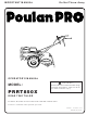 Poulan Pro 418121 Operator's Manual
