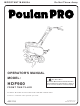 Poulan Pro 432118 Operator's Manual