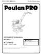 Poulan Pro 427896 Operator's Manual