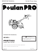 Poulan Pro 433107 Operator's Manual