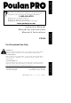 Poulan Pro 115270226 Instruction Manual
