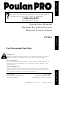 Poulan Pro 545186843 Instruction Manual
