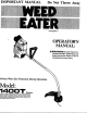 Weed Eater WEED EATER 1400T Operator's Manual