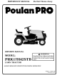 Poulan Pro POULANPRO PRK17H42STB Owner's Manual