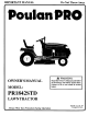 Poulan Pro PR1842STD Owner's Manual