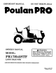 Poulan Pro PR17H42STF Owner's Manual