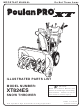 Poulan Pro XT XT824ES Illustrated Parts List