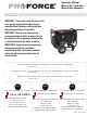 Pro Force PC0105000 Operator's Manual