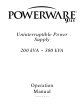 Powerware 9315 Operation Manual
