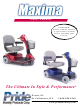 Pride Mobility Maxima Mobility Scooter Owner's Manual