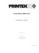 Printek FormsMaster 8000 Programmer's Manual