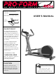 ProForm PFCCEL87078 User Manual