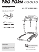 ProForm 630DS 831.299253 User Manual