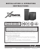 Raypak XTHERM 1005 Installation & Operating Instructions Manual