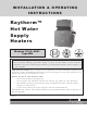 Raypak 1334001 Installation & Operating Instructions Manual
