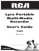 RCA LYRA X3000 User Manual