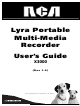RCA Lyra X3000 User Manual
