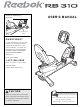 Reebok Rb 310 Exercise Bike User Manual