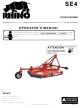 RHINO SE4 Operator's Manual
